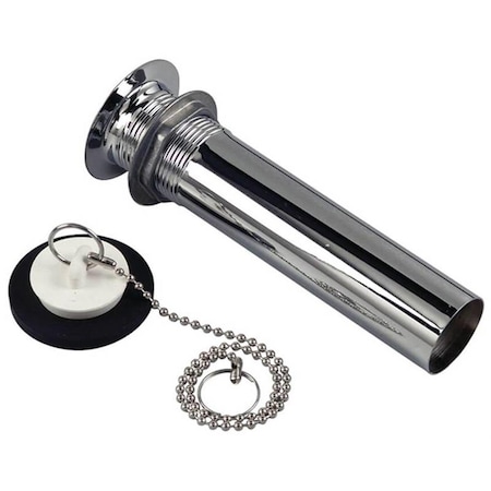 Templeton 5 in. Style Basin Drain with Stopper for Use with Lavatories, Steel, Chrome Plated TE1837099